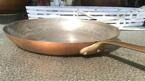 This pan was sold in France but manufactured by Mauviel. . Vintage mauviel copper pans